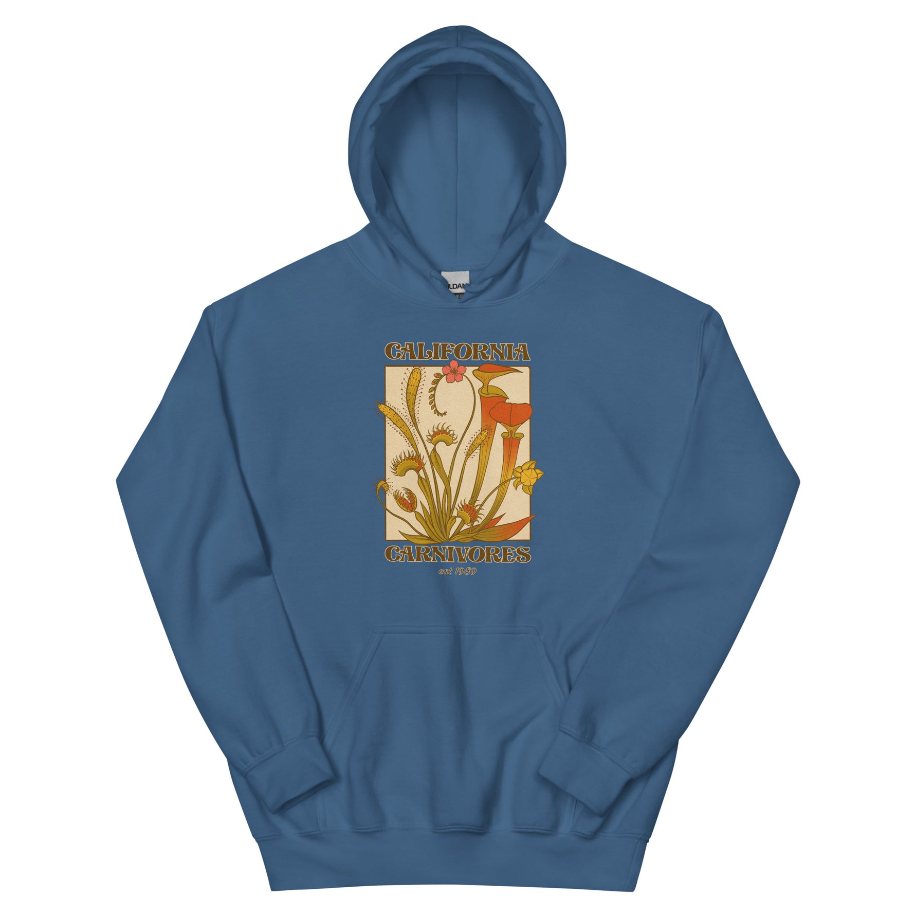 A Dreamy Vintage Bog Garden Unisex Hoodie blue