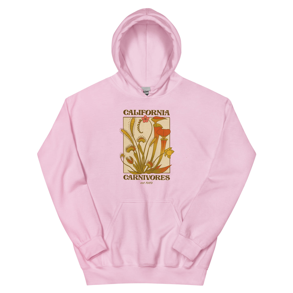 A Dreamy Vintage Bog Garden Unisex Hoodie pink