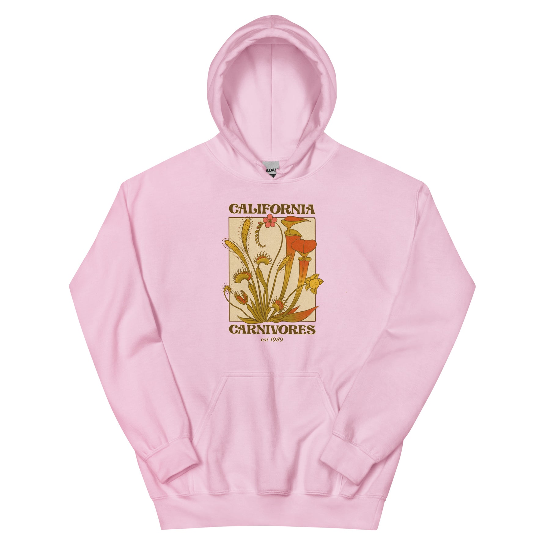 A Dreamy Vintage Bog Garden Unisex Hoodie pink