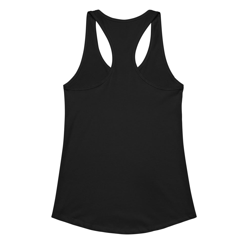 Back of Black tank top on a white background