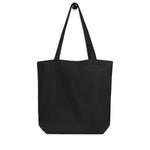 Black tote bag on a white background