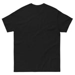Black t-shirt on a white background