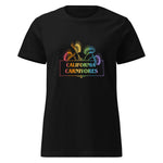 Black t-shirt with 'California Carnivores' graphic design on a white background