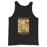 Black tank top with a graphic design of carnivorous plants and 'California Carnivores' text on a white background.