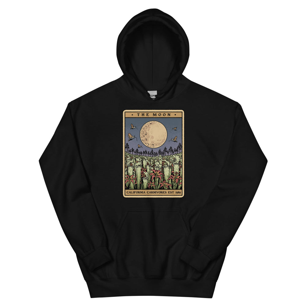 Black hoodie with moon and sarracenia