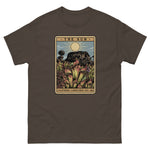 Dark Chocolate t-shirt with a graphic design of Heliamphora as the Sun tarot card