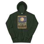 Dark Green hoodie with a white logo and text on a white background