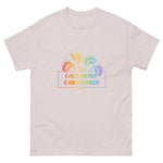 light gray t-shirt with 'California Carnivores' logo on a white background