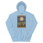Light blue hoodie with moon and plant design