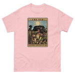 Light Pink t-shirt with a graphic design of Heliamphora as the Sun tarot card