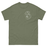 Green t-shirt with California Carnivores graphic on a white background