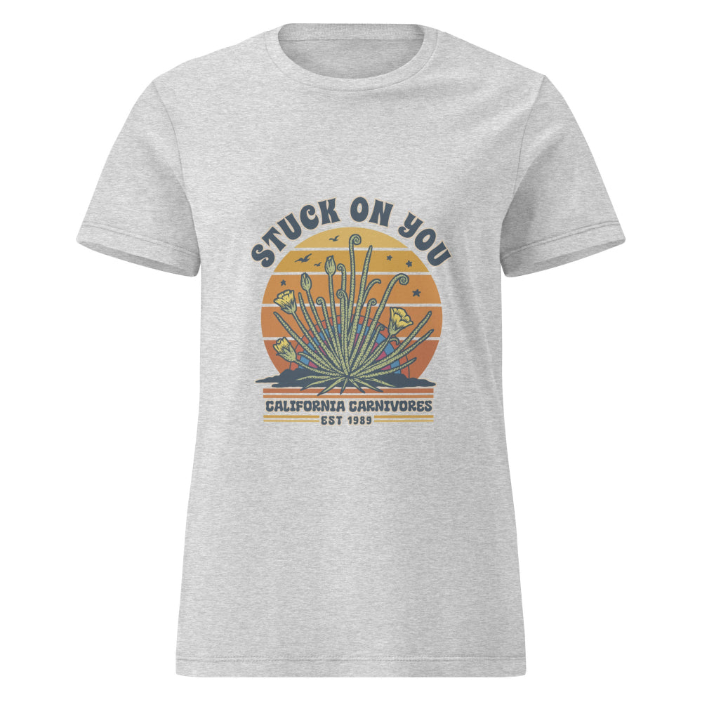 Gray t-shirt with a graphic design on a white background