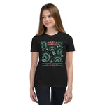 Black Tshirt with Wicked Hungry written across the top middle and venus flytraps surrounding it